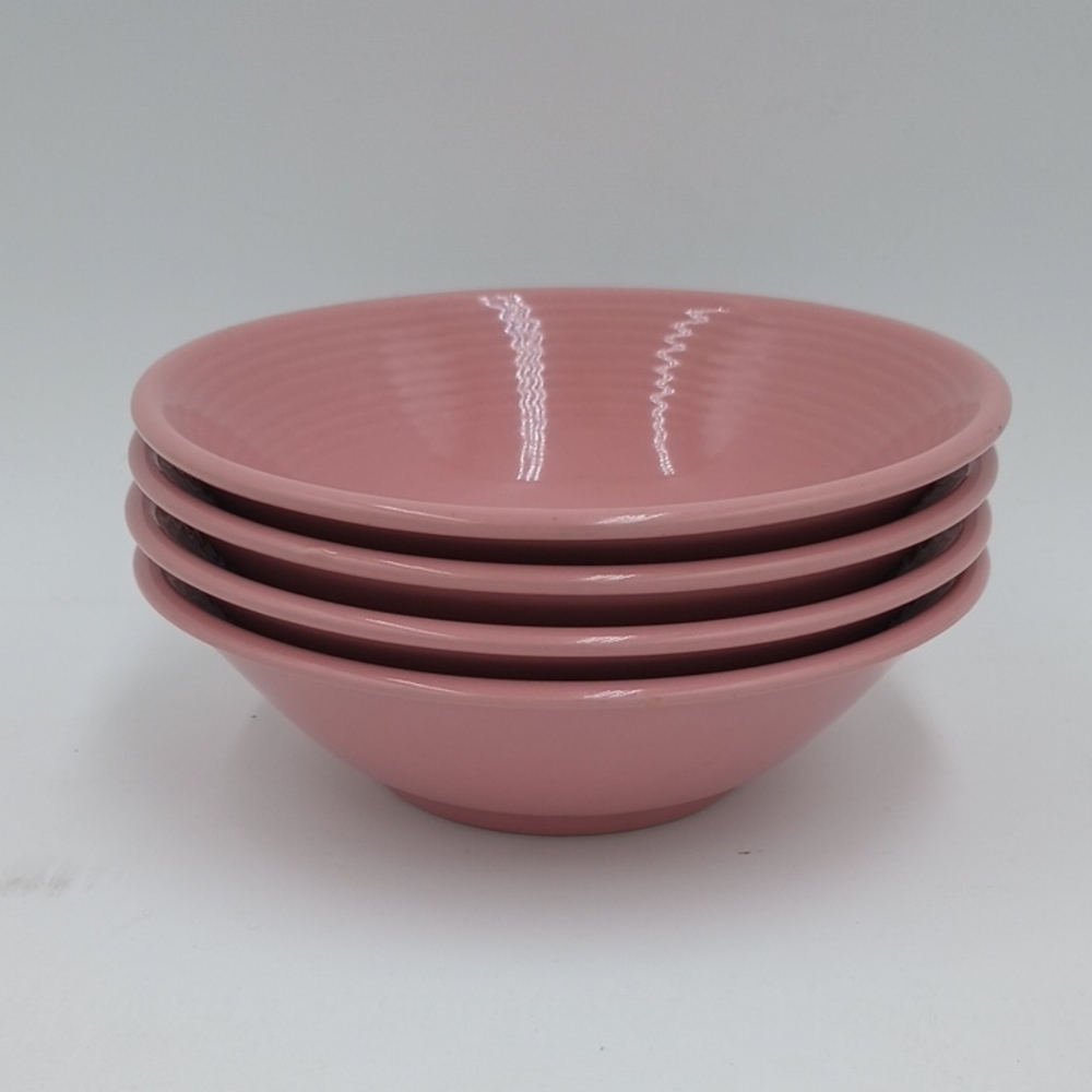 Montgomery Ward Color Collection Pink Stoneware Bowls Cereal 6½" Discontinued